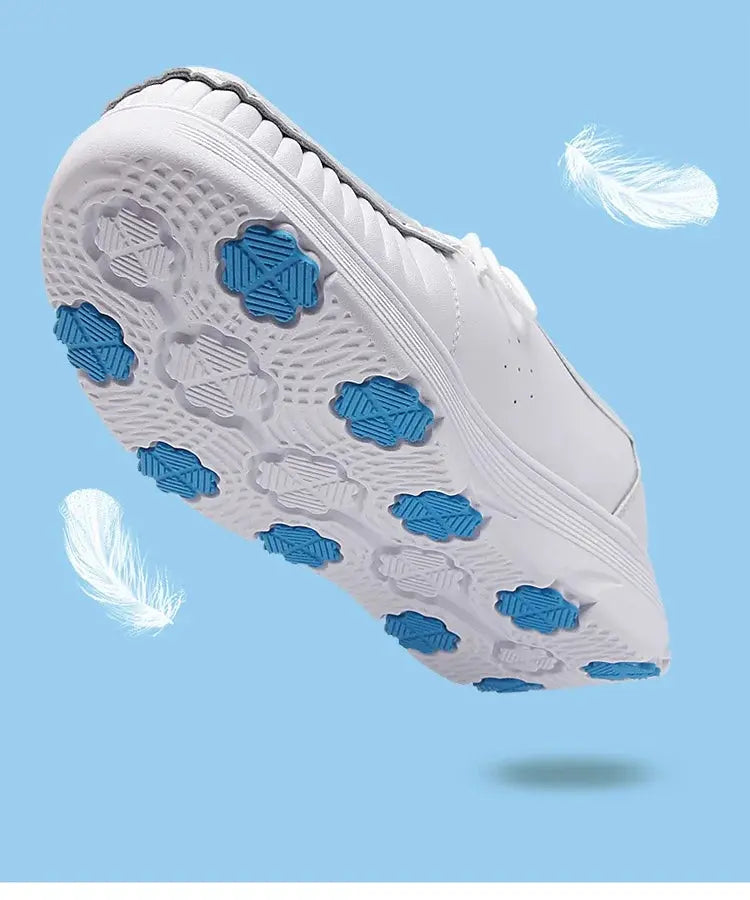 STRONGSHEN, white platform shoes, women's nursing shoes, light and comfortable casual work shoes, women's fashion slip-on shoes MedSurgery Store For Digital Health