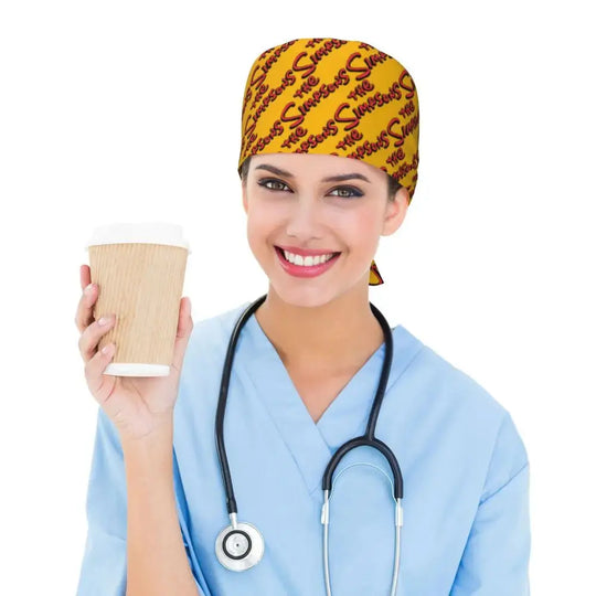 Personalized adjustable work cap with brain explosion, Simpsons surgical cap, surgical cap for nursing, doctor, surgeon, for Chef MedSurgery Store For Digital Health