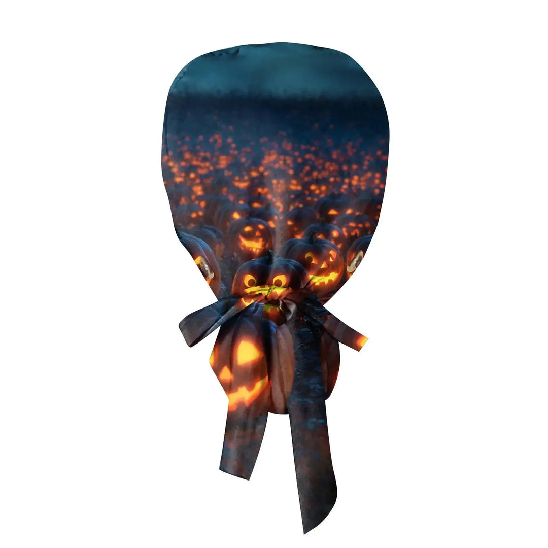 Surgical Cap for Doctors or Nurses with Unisex Halloween Print - Scrub Cap with Print for Medical Work. Casual Style made of Cotton, Comfortable and Stylish. CJdropshipping