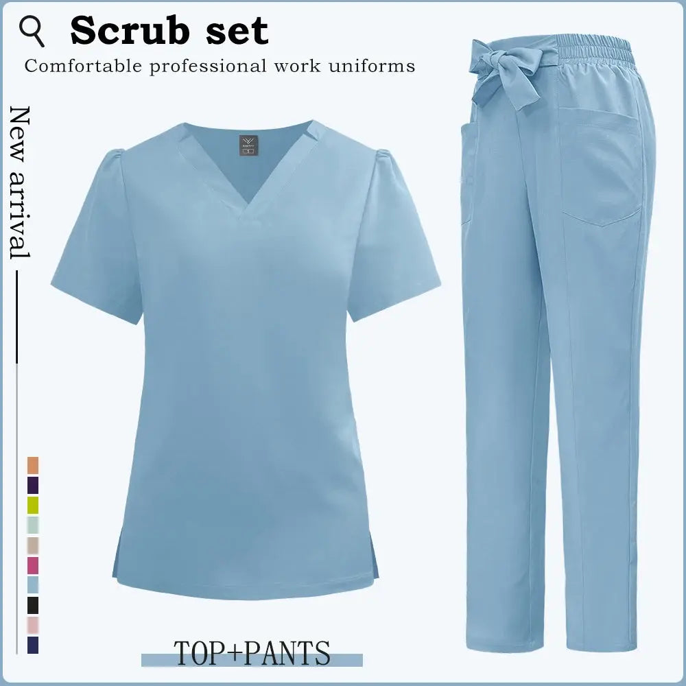 Short sleeve clinic work wear, women's medical uniforms, Hospital scrubs, Dental clinic scrub suit, CJdropshipping nurses accessories.