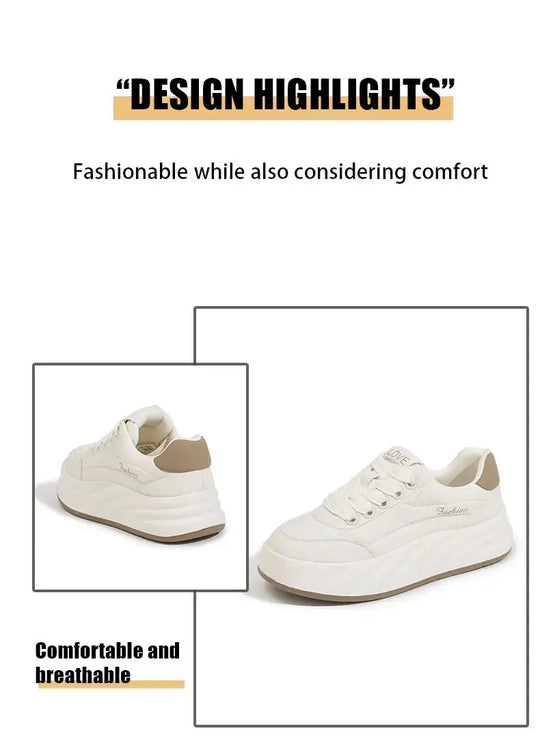 Women's white shoes 2025, new flat sneakers, Korean style, casual sports, versatile bread shoes MedSurgery Store For Digital Health