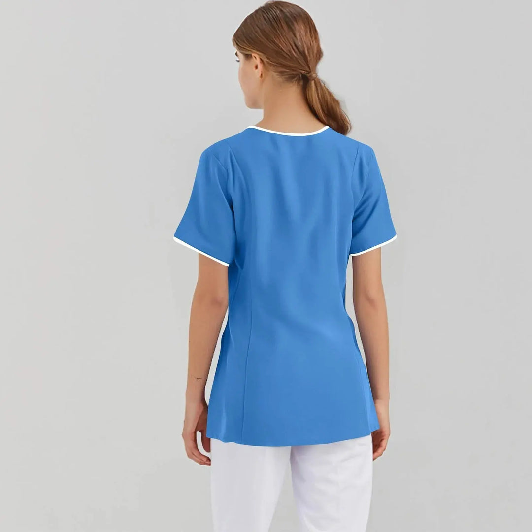 Filipina Medical Elite ISHOWTIENDA - Ergonomic Short Sleeve Clinical Uniform with V-Neck CJdropshipping
