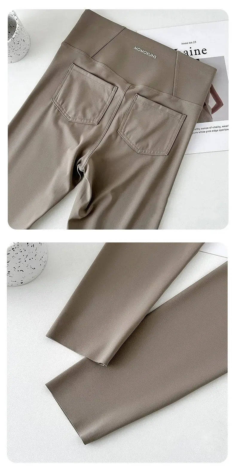BIVIGAOS 2025 Spring Summer back pocket Sharkskin Leggings women's tight white Casual sport Fitness Leggings Leggings skinny pants MedSurgery Store For Digital Health