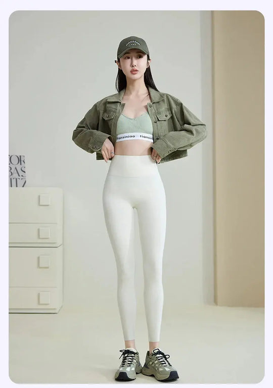 BIVIGAOS 2025 Spring Summer New Red Plum 3D Nude Feeling Nude Sharkskin Leggings Slim Women Sexy Sport Yoga Push Up Fitness Leggings MedSurgery Store For Digital Health