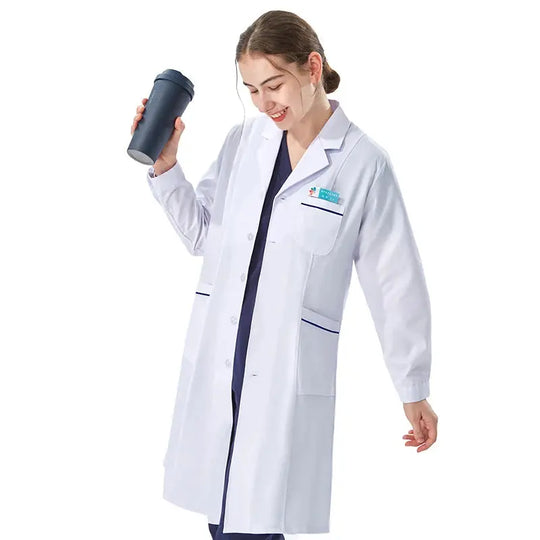 Cheap white lab coat for women, men, students, chemistry, healthcare professional, nurse, long sleeve, doctor's lab coat XK002 MedSurgery Store For Digital Health