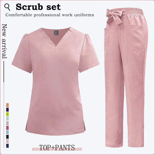 Short sleeve clinic work wear, women's medical uniforms, Hospital scrubs, Dental clinic scrub suit, CJdropshipping nurses accessories.