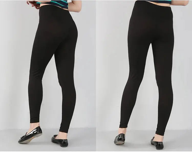 Women's bamboo fiber stretch leggings, nine point pants, casual, plus size, spring, summer and fall, new from 2024 DSers Fulfillment