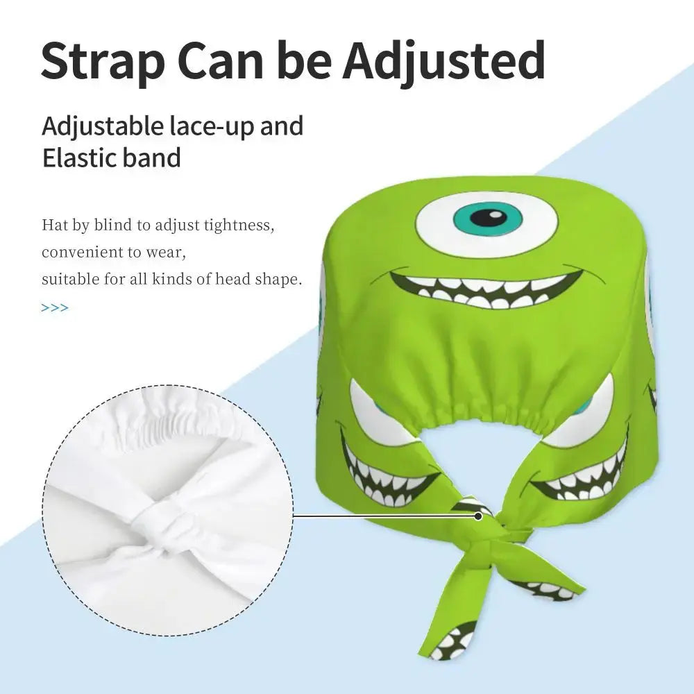 Customized adjustable work cap with Monsters University cartoon, surgical cap for men and women, surgical cap for nursing, doctor and surgeon MedSurgery Store For Digital Health