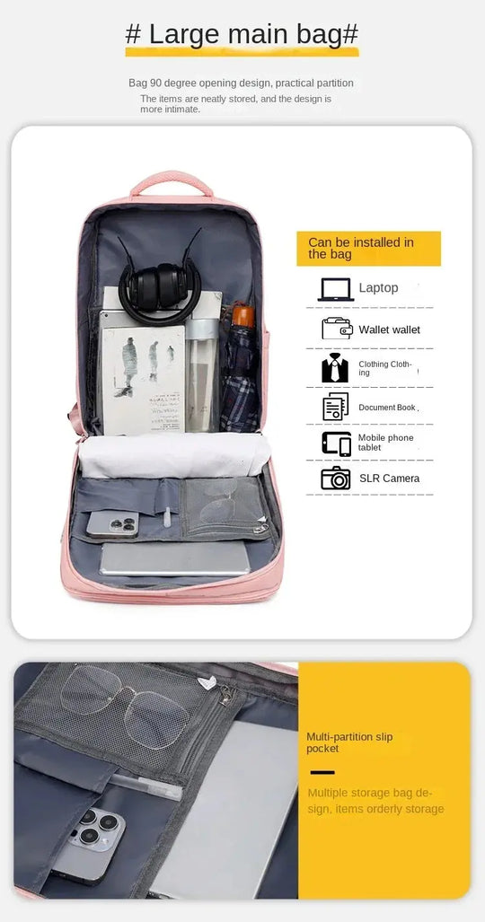 Women's travel backpack, carry-on backpack, TSA laptop backpack, flight approved college nursing bag, casual weekend backpack MedSurgery Store For Digital Health
