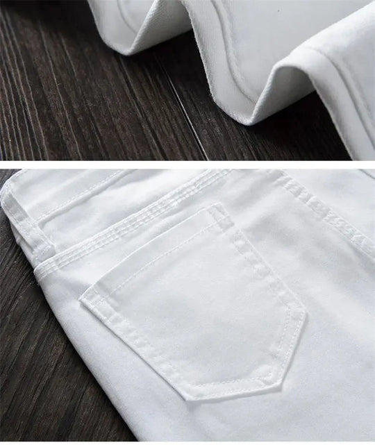 Women's White Skinny Pants, High Waist Long Skinny Jeans, Stretchy, Fashionable, Spring, Summer and Fall, 2022 MedSurgery Store For Digital Health