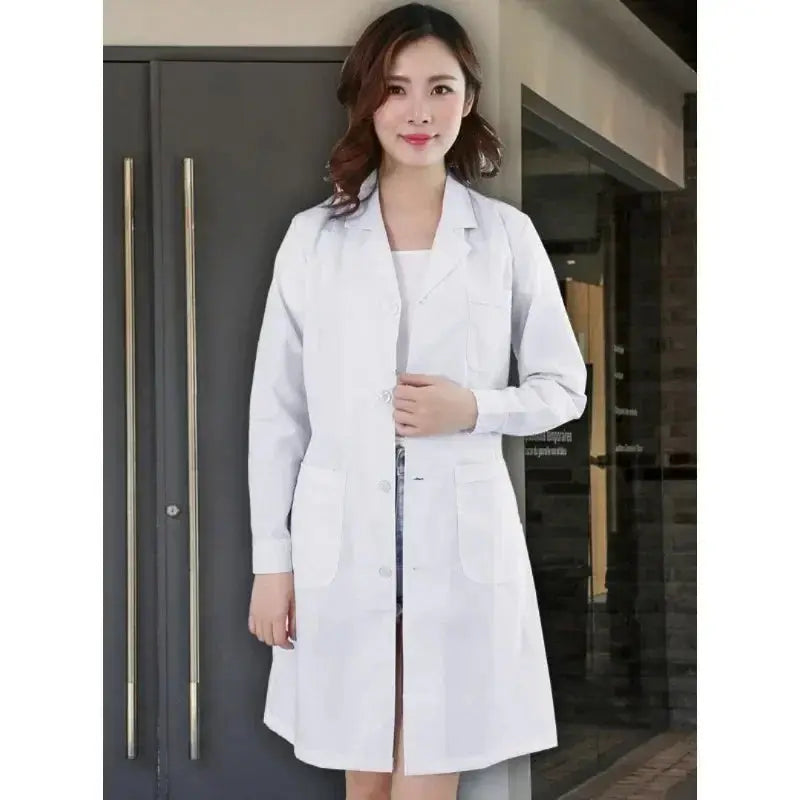 Nursing coverall, white coat, women's long sleeve doctor uniform, men's short sleeve doctor lab coat, university laboratory chemist MedSurgery Store For Digital Health