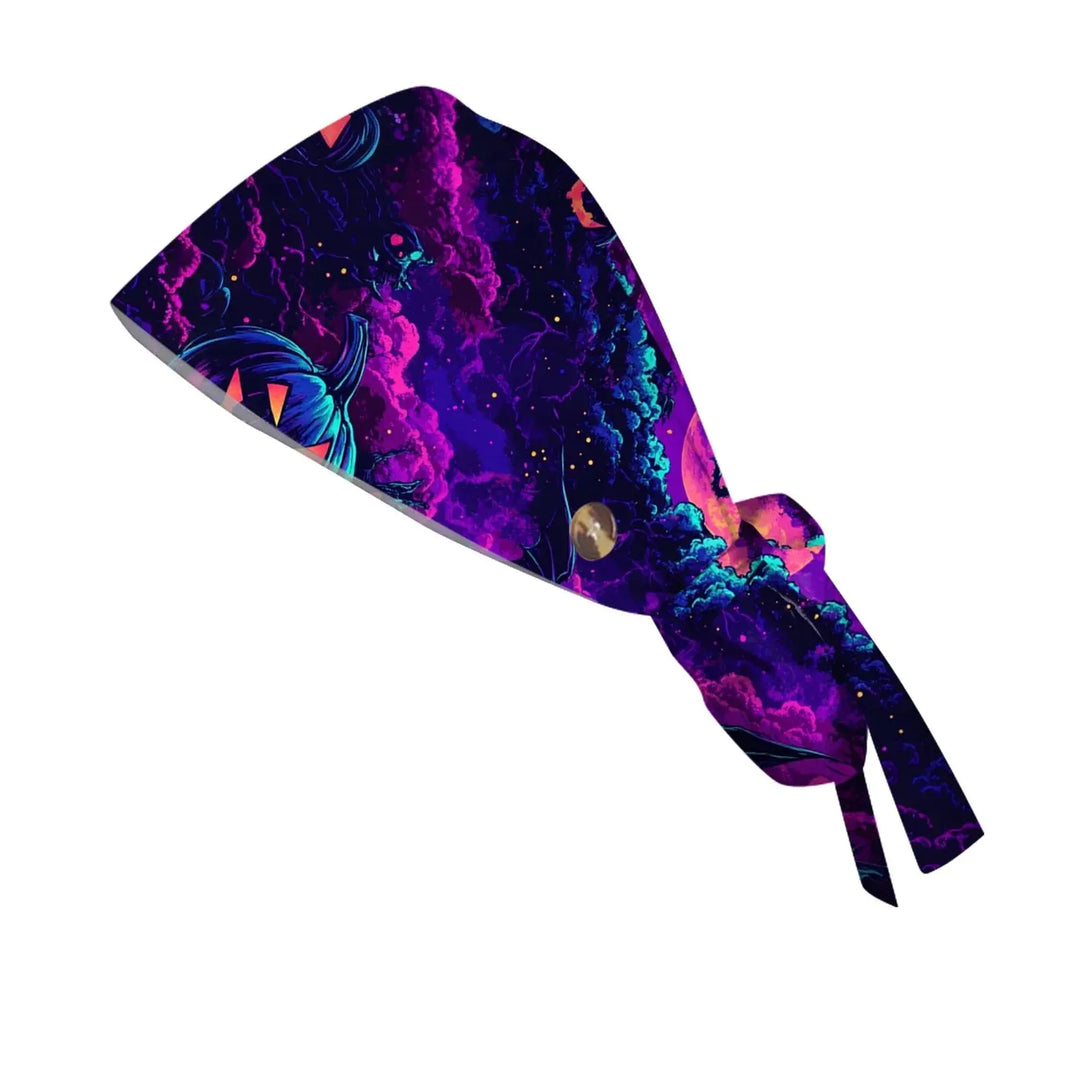Surgical Cap for Doctors or Nurses with Unisex Halloween Print - Scrub Cap with Print for Medical Work. Casual Style made of Cotton, Comfortable and Stylish. CJdropshipping