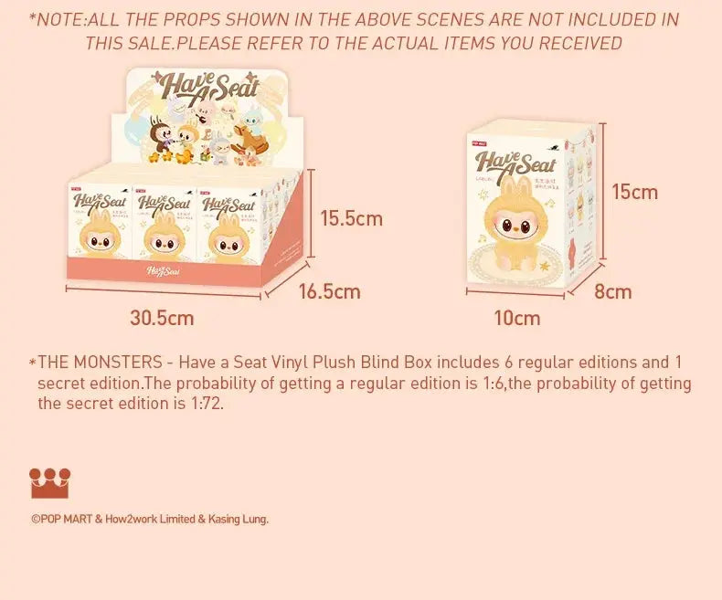 POP MART The Monsters Have A Seat Series keychain with pendant plush vinyl blind box toys mystery box MedSurgery Store For Digital Health