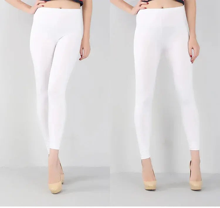 Women's bamboo fiber stretch leggings, nine point pants, casual, plus size, spring, summer and fall, new from 2024 DSers Fulfillment