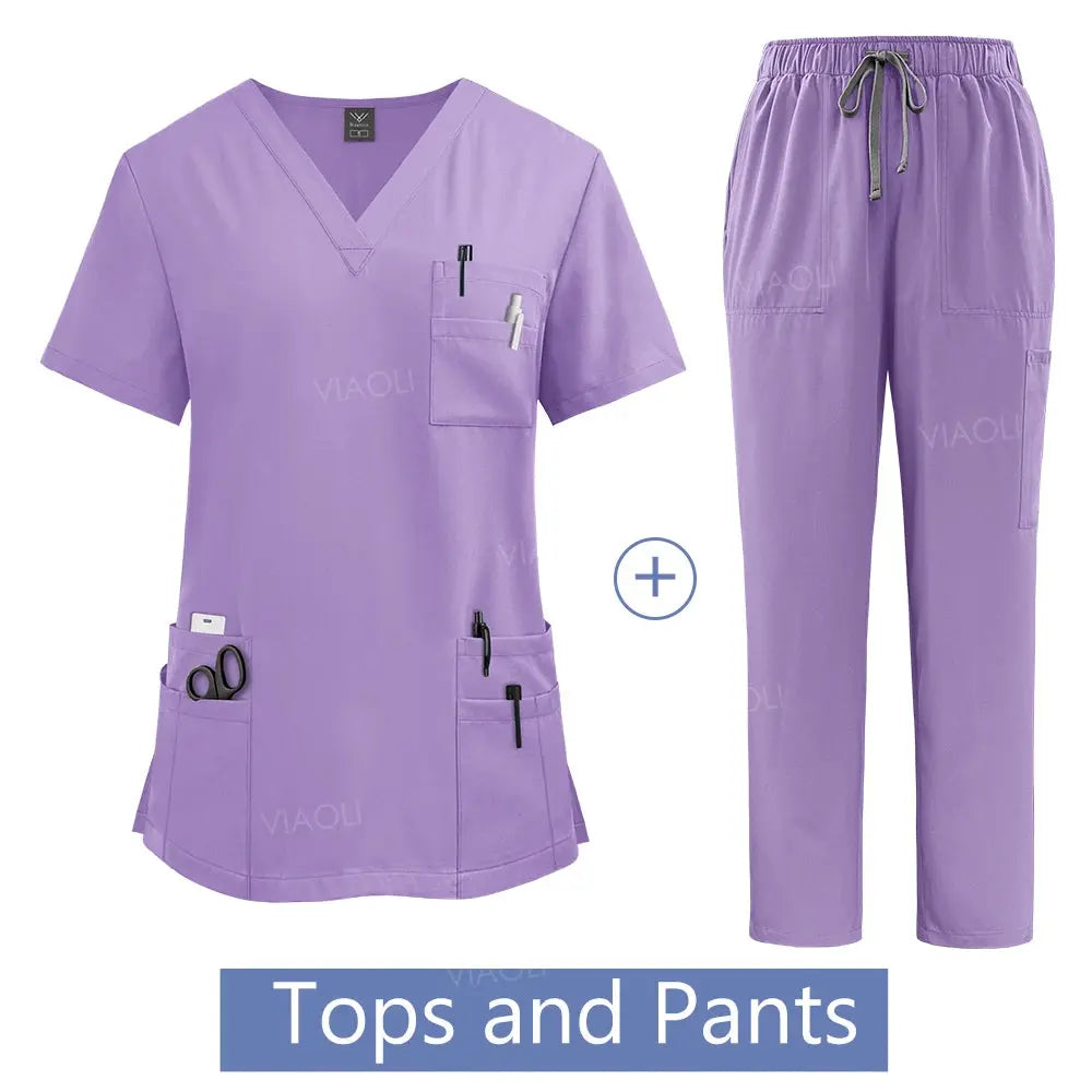 Women's medical uniform, Hospital work gown set, wholesale, nursing uniforms, pharmacy and health care clinic workwear CJdropshipping