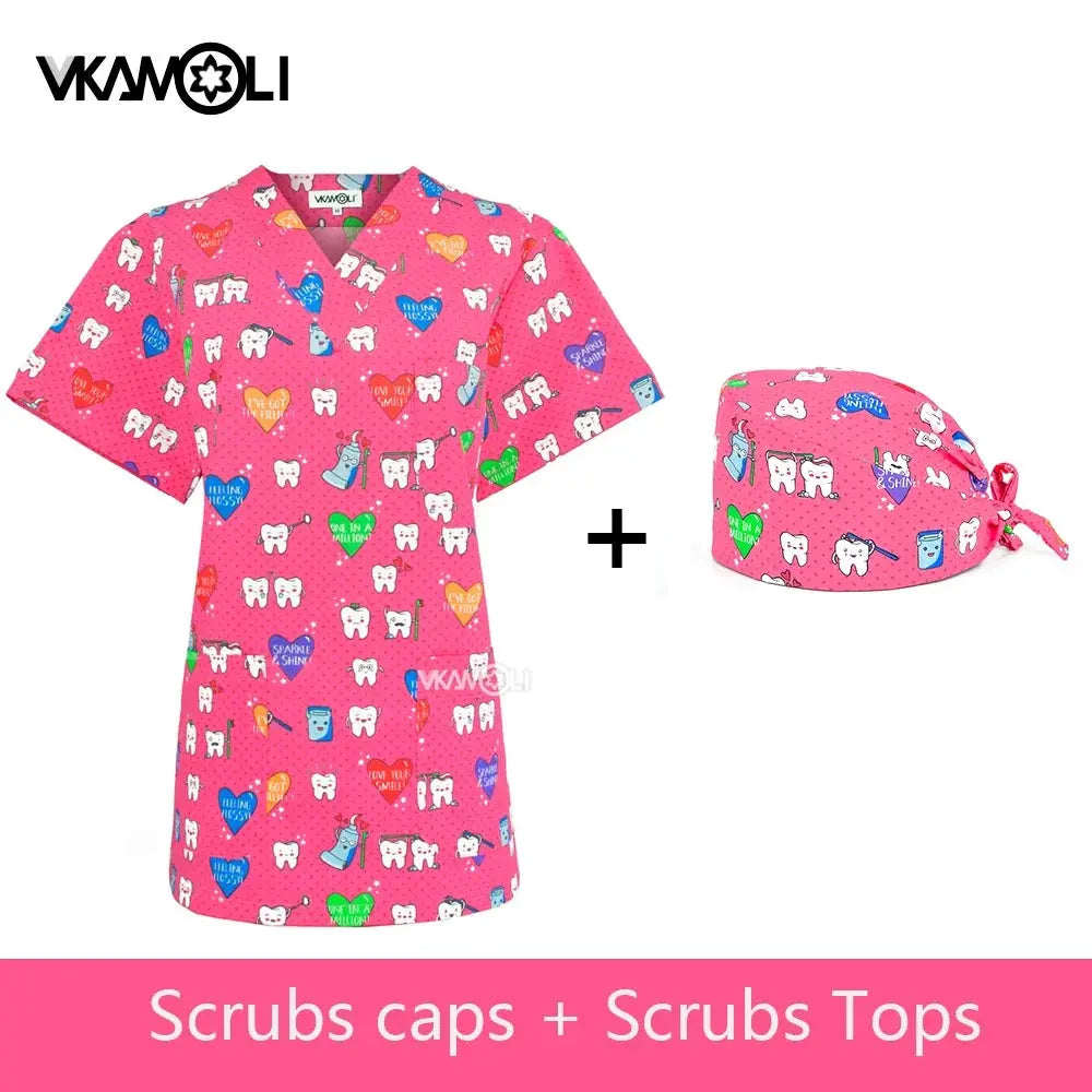 Spa uniform for pet clinic, women's workwear, medical suit, exfoliating tops, exfoliating shirt CJdropshipping