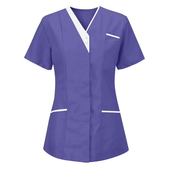 Filipina Medical Elite ISHOWTIENDA - Ergonomic Short Sleeve Clinical Uniform with V-Neck CJdropshipping