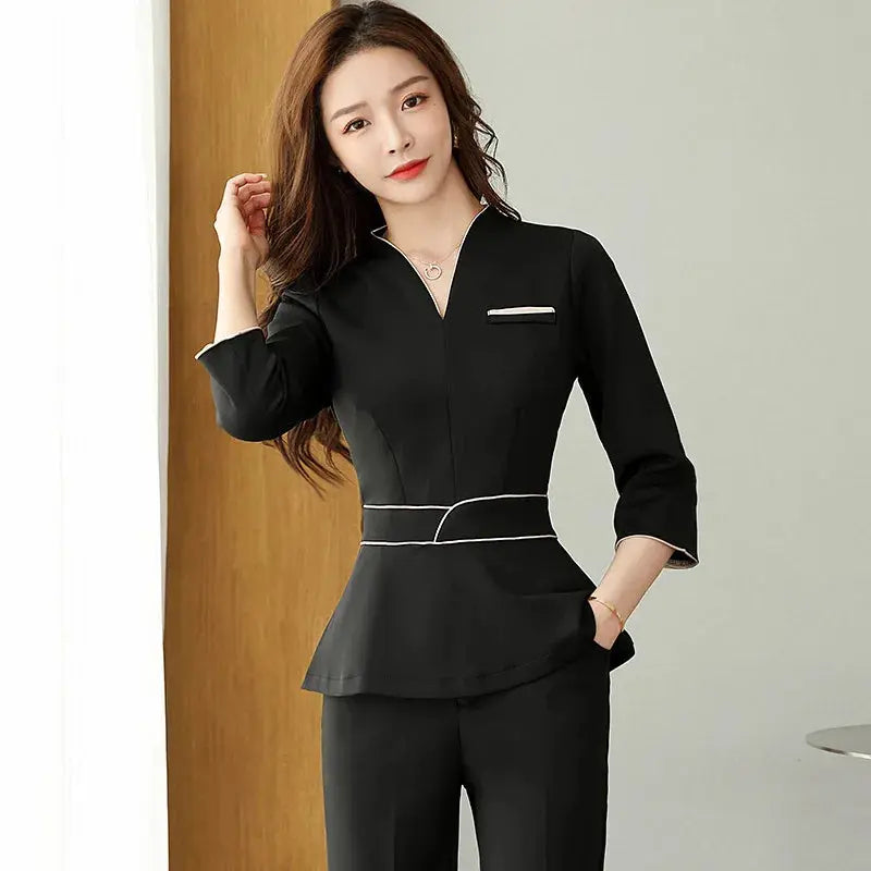 Summer aesthetic uniform, short sleeve beauty salon suit, women's spa beautician clothing, Hotel massage workwear, Korean jumpsuits-BC MedSurgery Store For Digital Health