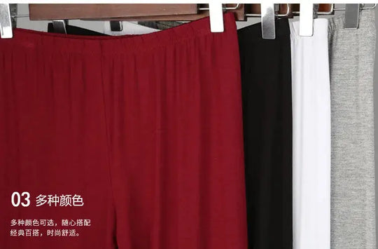Women's bamboo fiber stretch leggings, nine point pants, casual, plus size, spring, summer and fall, new from 2024 DSers Fulfillment