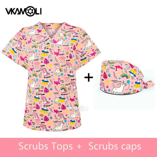 Spa uniform for pet clinic, women's workwear, medical suit, exfoliating tops, exfoliating shirt CJdropshipping