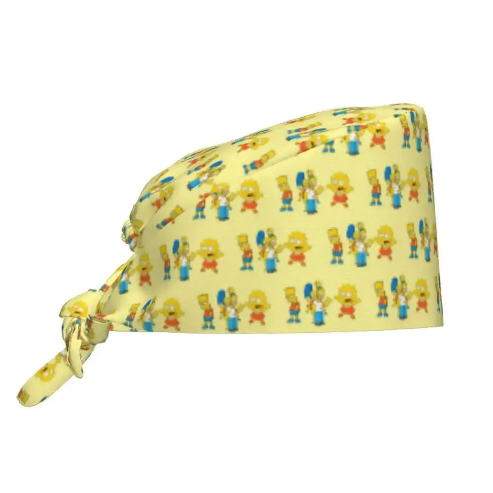 Customized The Simpsons Cartoon Cartoon Medical Staff Scrubs Hat Men Women Doctor Nursing Surgical Scrub Caps MedSurgery Store For Digital Health