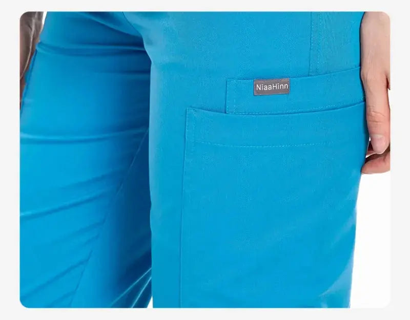 Work top, doctor and nurse uniform, single pants with more pockets, Dental scrub pants, Unisex scrubs, 3 piece set CJdropshipping