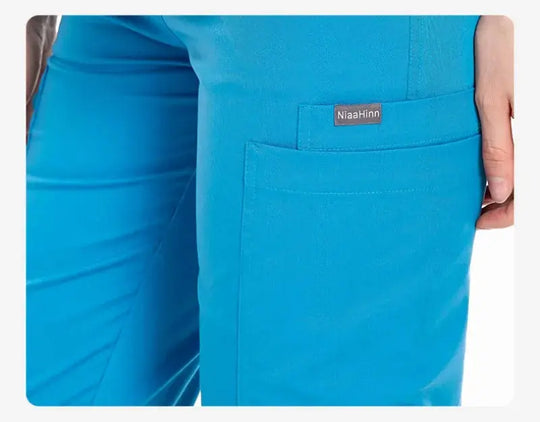 Work top, doctor and nurse uniform, single pants with more pockets, Dental scrub pants, Unisex scrubs, 3 piece set CJdropshipping