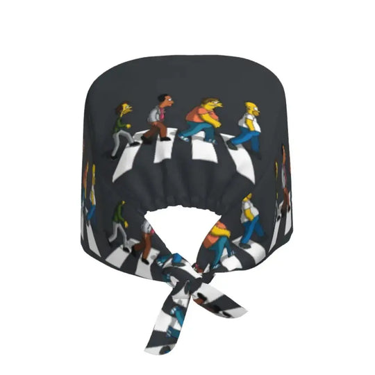 Customized The Simpsons Cartoon Cartoon Medical Staff Scrubs Hat Men Women Doctor Nursing Surgical Scrub Caps MedSurgery Store For Digital Health