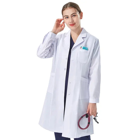 Cheap white lab coat for women, men, students, chemistry, healthcare professional, nurse, long sleeve, doctor's lab coat XK002 MedSurgery Store For Digital Health
