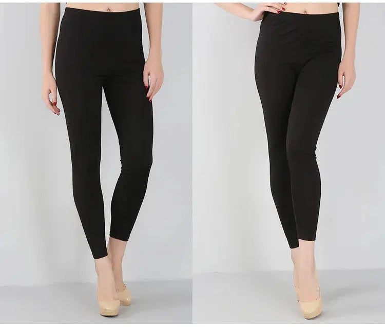 Women's bamboo fiber stretch leggings, nine point pants, casual, plus size, spring, summer and fall, new from 2024 DSers Fulfillment