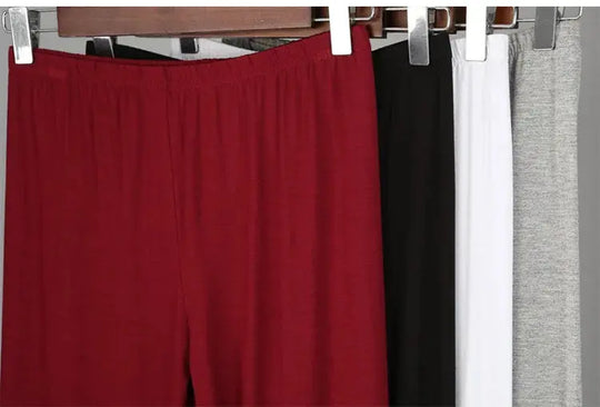 Women's bamboo fiber stretch leggings, nine point pants, casual, plus size, spring, summer and fall, new from 2024 DSers Fulfillment
