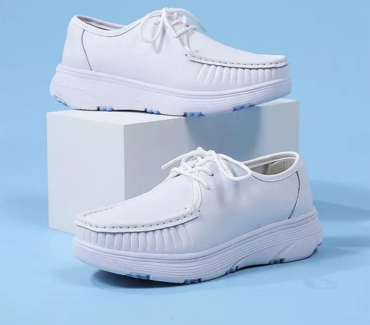 STRONGSHEN, white platform shoes, women's nursing shoes, light and comfortable casual work shoes, women's fashion slip-on shoes MedSurgery Store For Digital Health