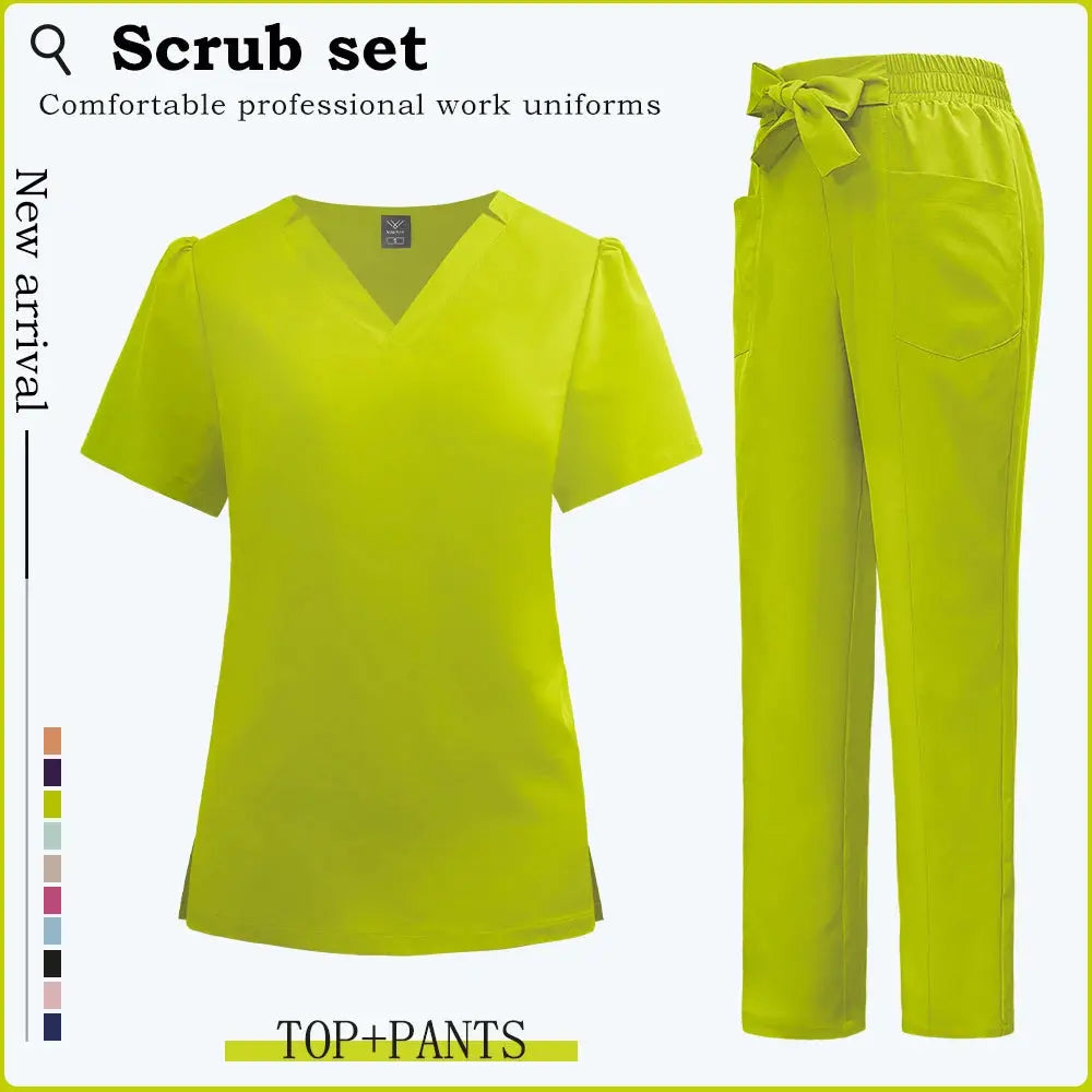 Short sleeve clinic work wear, women's medical uniforms, Hospital scrubs, Dental clinic scrub suit, CJdropshipping nurses accessories.