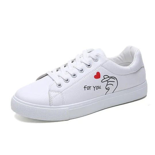 Fashionable white breathable running shoes for women, new casual lace-up shoes with embroidered flowers for spring and autumn MedSurgery Store For Digital Health