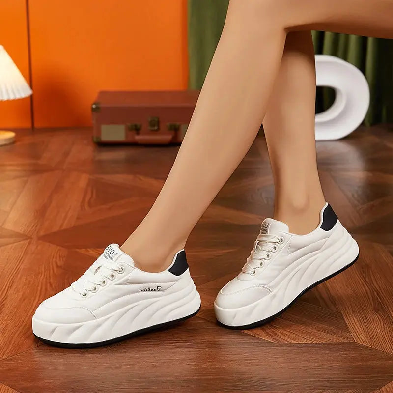 Women's white shoes 2025, new flat sneakers, Korean style, casual sports, versatile bread shoes MedSurgery Store For Digital Health