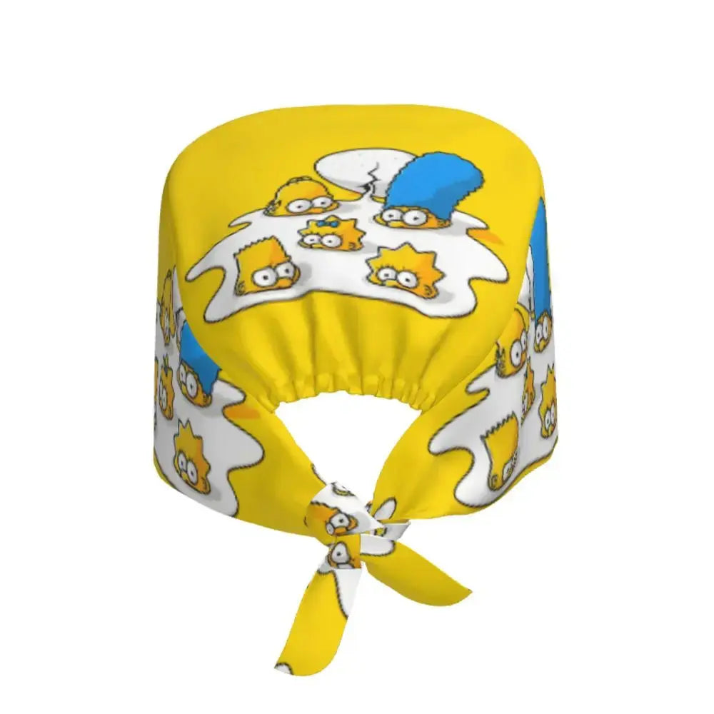 Customized The Simpsons Cartoon Cartoon Medical Staff Scrubs Hat Men Women Doctor Nursing Surgical Scrub Caps MedSurgery Store For Digital Health