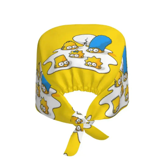 Customized The Simpsons Cartoon Cartoon Medical Staff Scrubs Hat Men Women Doctor Nursing Surgical Scrub Caps MedSurgery Store For Digital Health