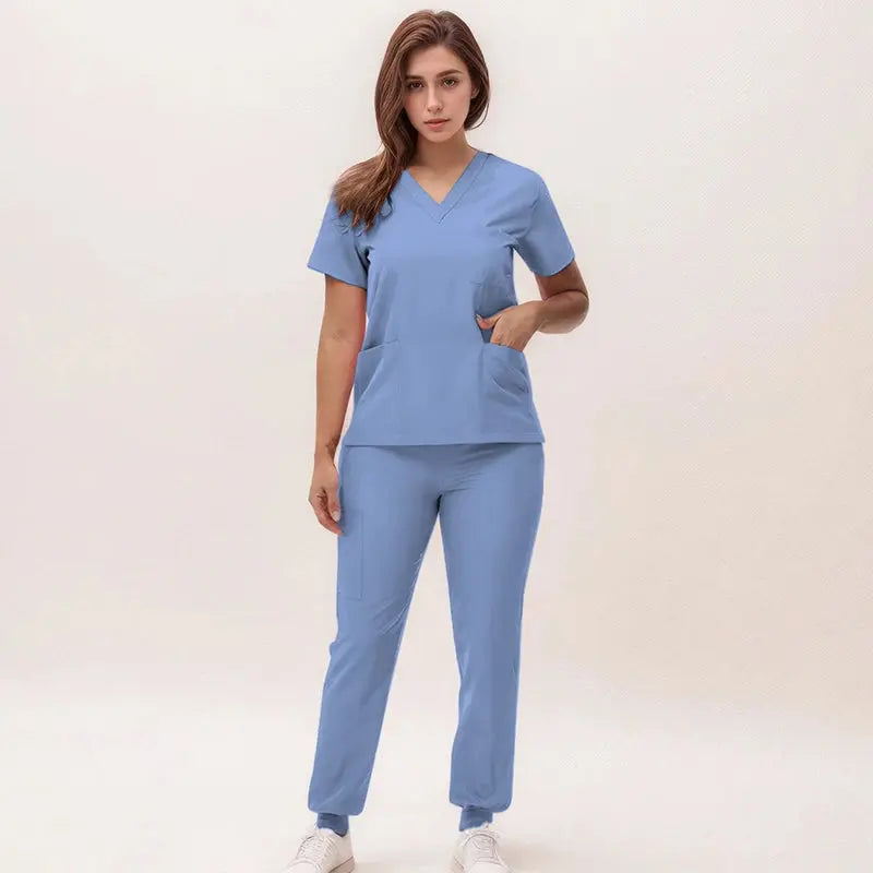 2025 new v-neck nursing scrubs, jogging pants, surgical scrubs sets, dentist nursing scrubs, hospital scrubs, hospital scrubs S21 MedSurgery Store For Digital Health