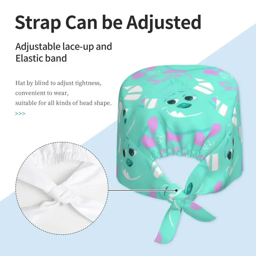 Customized adjustable work cap with Monsters University cartoon, surgical cap for men and women, surgical cap for nursing, doctor and surgeon MedSurgery Store For Digital Health