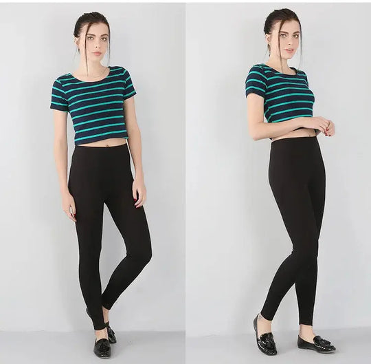 Women's bamboo fiber stretch leggings, nine point pants, casual, plus size, spring, summer and fall, new from 2024 DSers Fulfillment