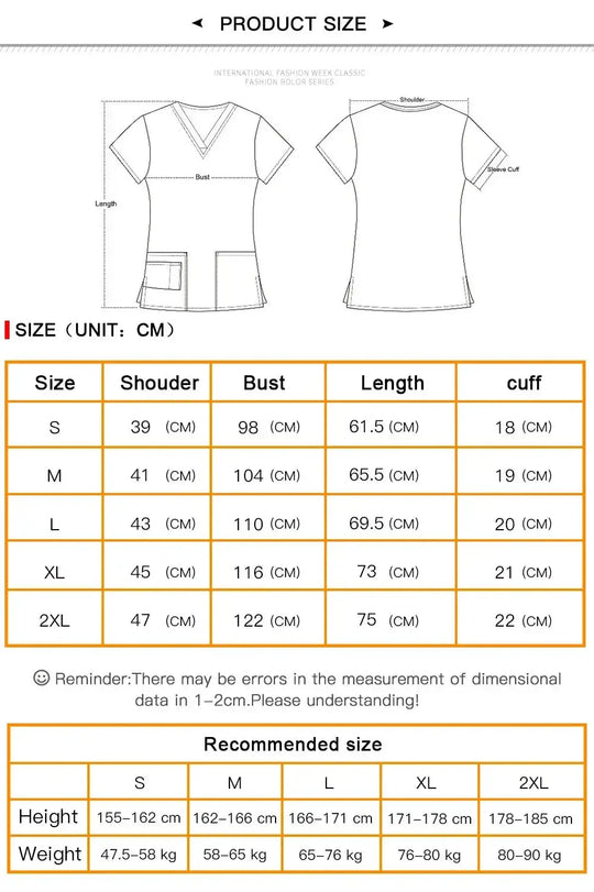 Cartoon animal print cotton blouse, medical surgical scrubs for pet clinic, Hospital, nursing CJdropshipping