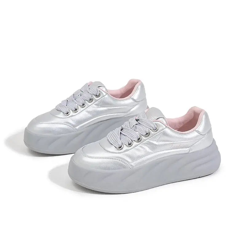Women's white shoes 2025, new flat sneakers, Korean style, casual sports, versatile bread shoes MedSurgery Store For Digital Health
