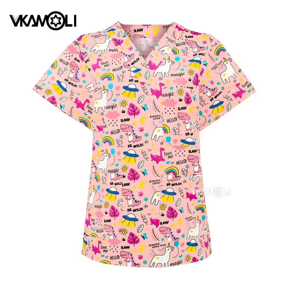 Spa uniform for pet clinic, women's workwear, medical suit, exfoliating tops, exfoliating shirt CJdropshipping