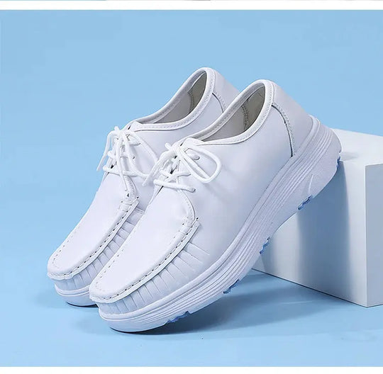 STRONGSHEN, white platform shoes, women's nursing shoes, light and comfortable casual work shoes, women's fashion slip-on shoes MedSurgery Store For Digital Health