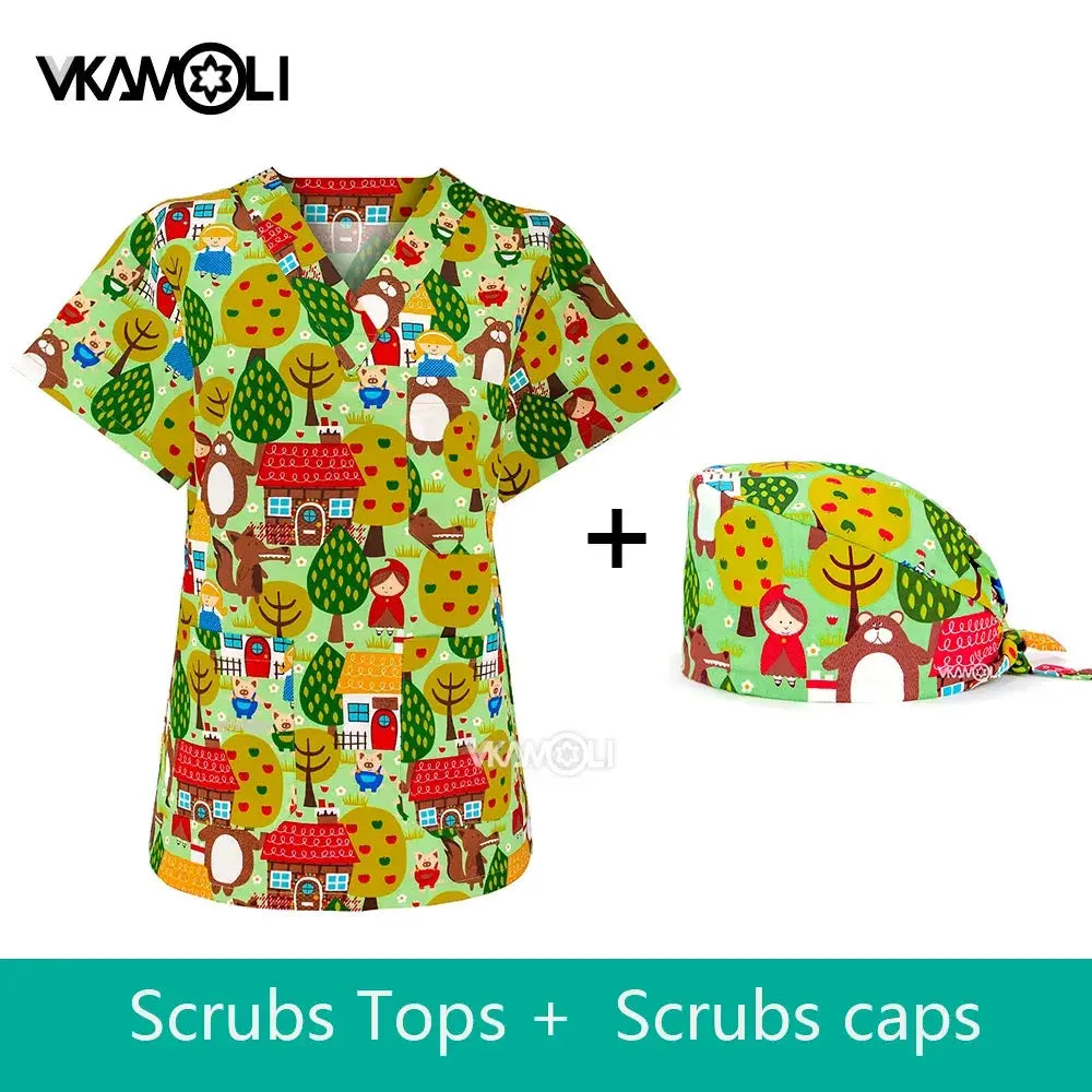 Spa uniform for pet clinic, women's workwear, medical suit, exfoliating tops, exfoliating shirt CJdropshipping