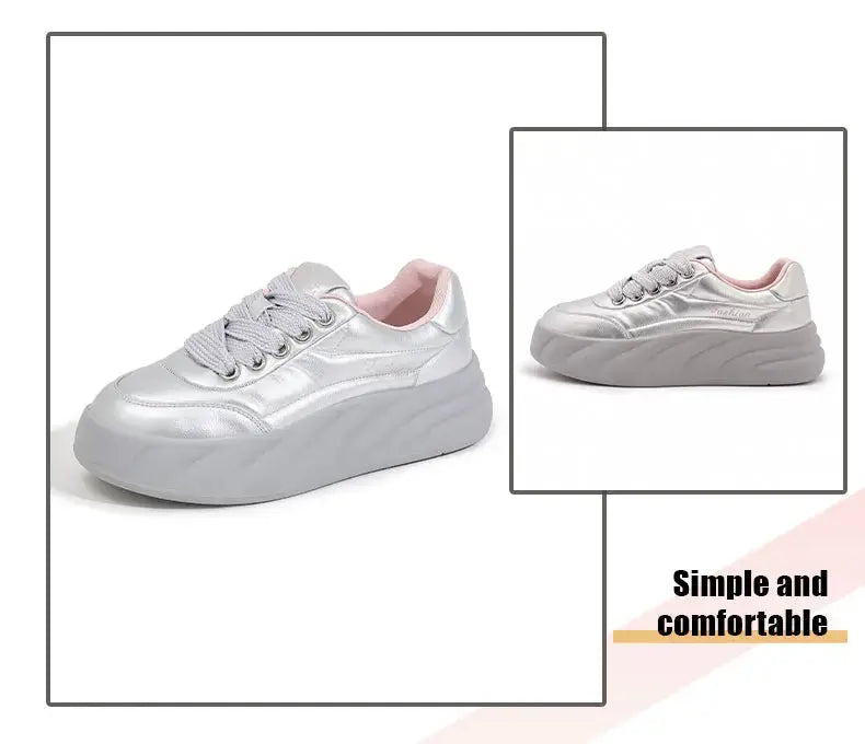 Women's white shoes 2025, new flat sneakers, Korean style, casual sports, versatile bread shoes MedSurgery Store For Digital Health