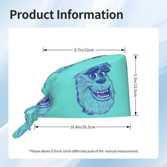 Customized adjustable work cap with Monsters University cartoon, surgical cap for men and women, surgical cap for nursing, doctor and surgeon MedSurgery Store For Digital Health