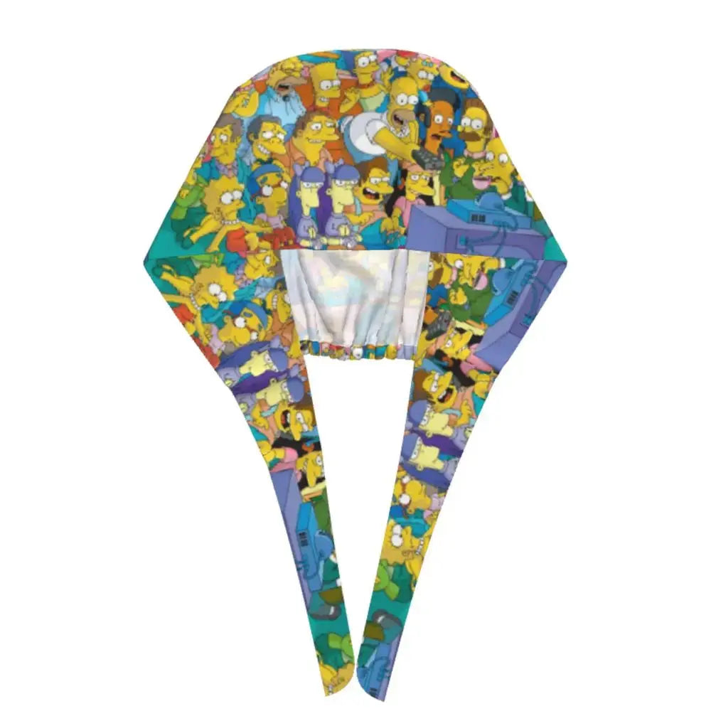 Customized The Simpsons Cartoon Cartoon Medical Staff Scrubs Hat Men Women Doctor Nursing Surgical Scrub Caps MedSurgery Store For Digital Health