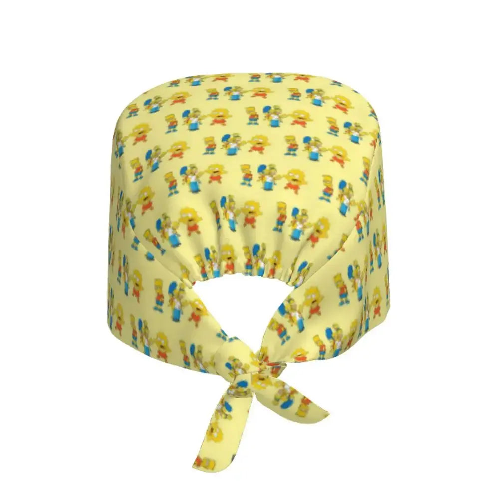 Customized The Simpsons Cartoon Cartoon Medical Staff Scrubs Hat Men Women Doctor Nursing Surgical Scrub Caps MedSurgery Store For Digital Health