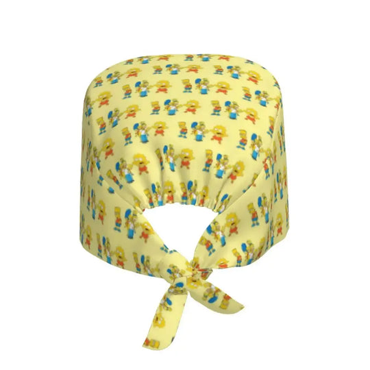 Customized The Simpsons Cartoon Cartoon Medical Staff Scrubs Hat Men Women Doctor Nursing Surgical Scrub Caps MedSurgery Store For Digital Health